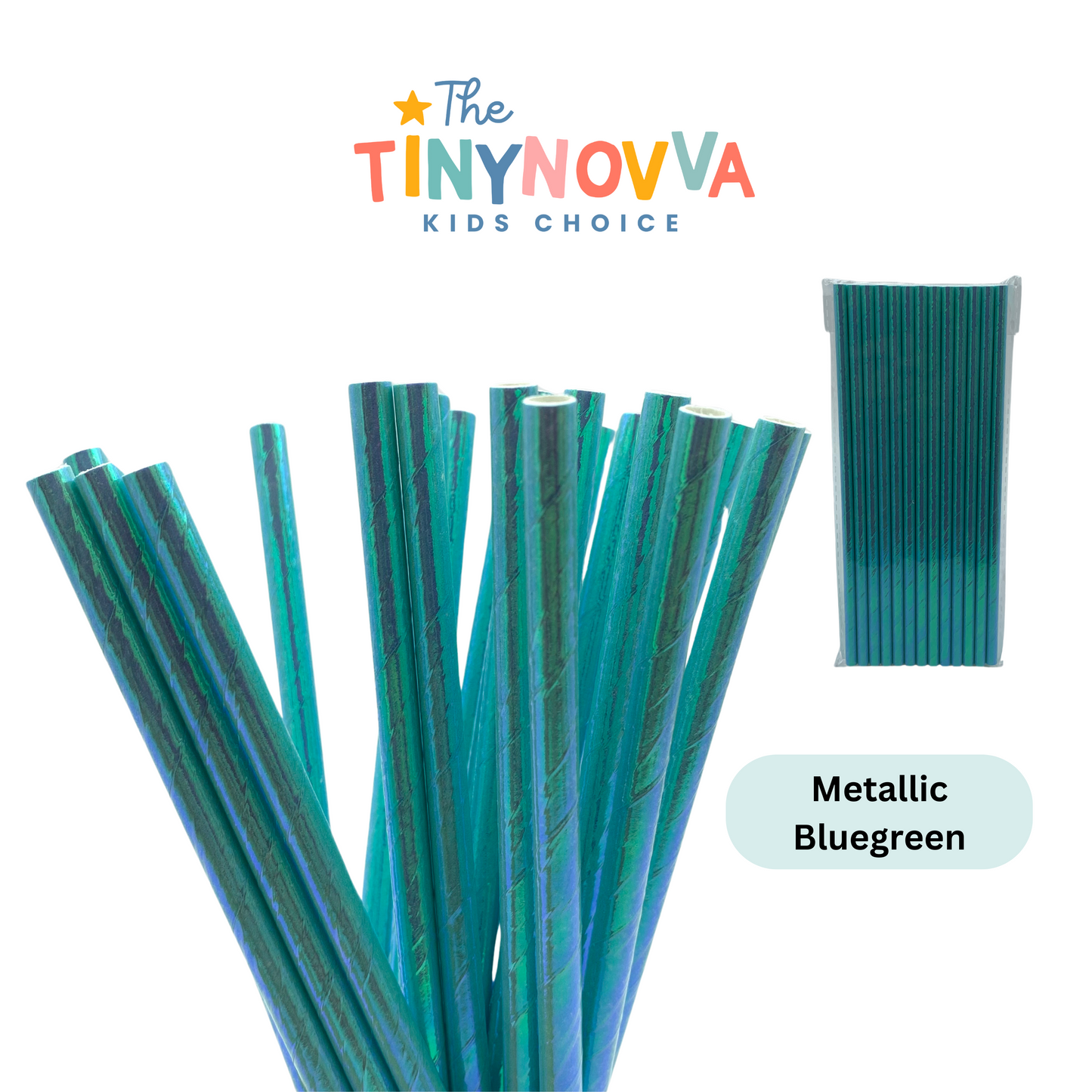 Paper Straw- Bluegreen