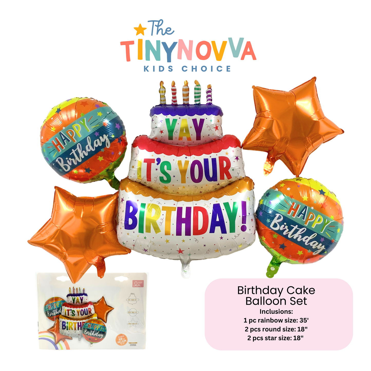 Birthday Cake Balloon Set