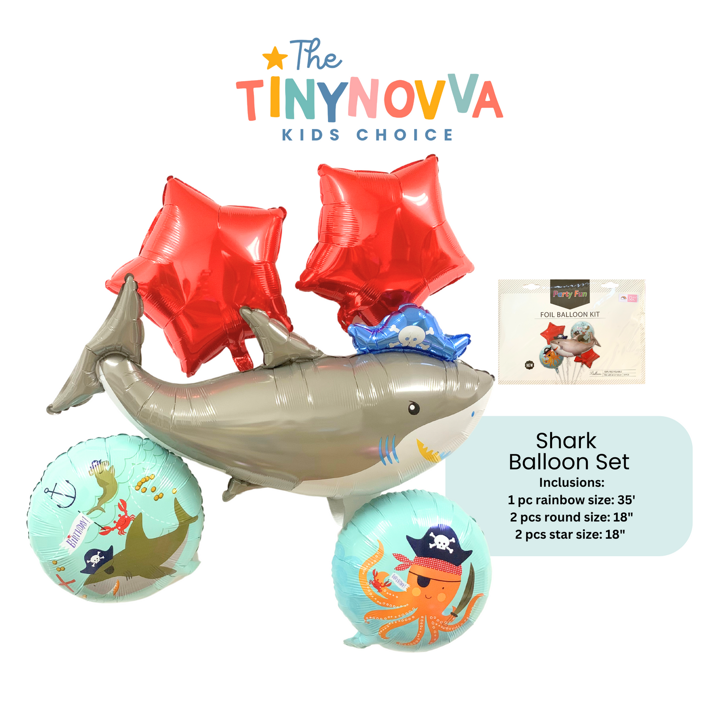 Shark Balloon Party Set