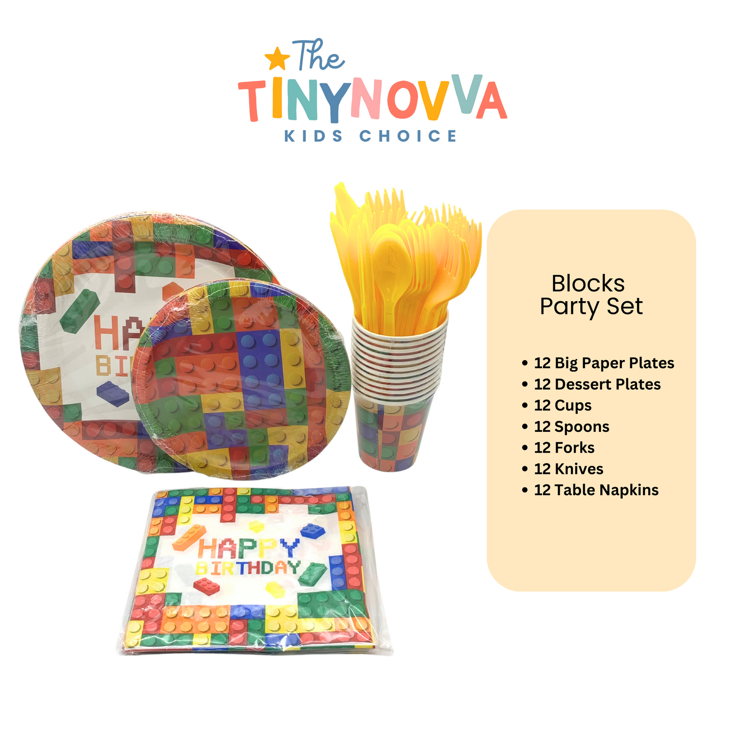 Blocks Themed Party Set